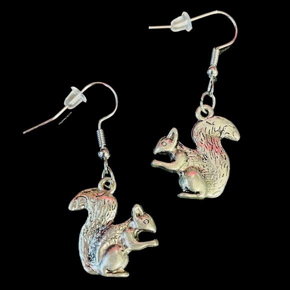 Dangling Squirrel Earrings (plus Bonus!) - Picture 1 of 1